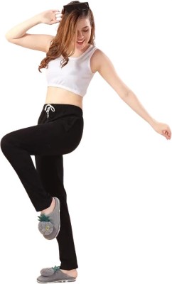 Shree Enterprises Solid Women Black Track Pants