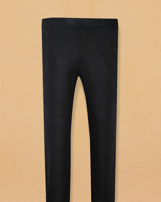 french crown Regular Fit Men Black Trousers
