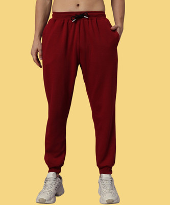 Tdoc Solid Men Red Track Pants
