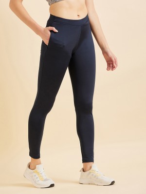 SWEET DREAMS Solid Women Blue Tights