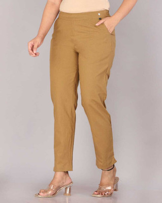 Avigat Regular Fit Women Brown Trousers