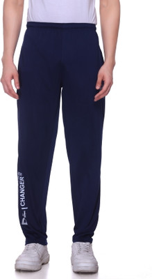 XENIOS Self Design Men Dark Blue Track Pants