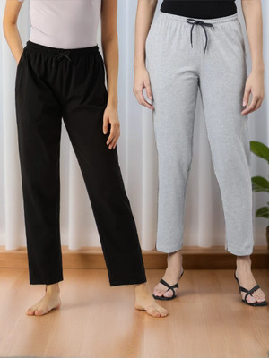Kryptic Solid Women Black, Grey Track Pants