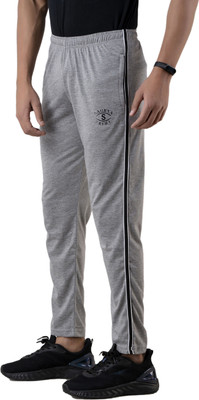 treeve Striped Men Grey Track Pants
