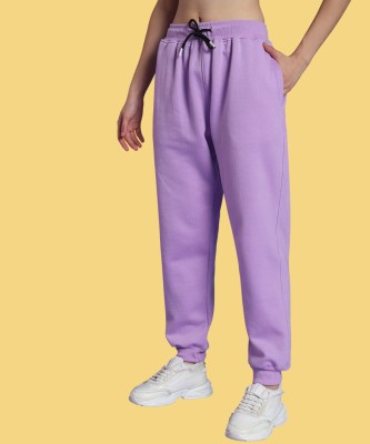 Lasmo Solid Women Purple Track Pants