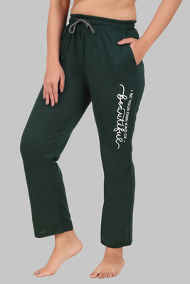 HouseOfCommon Solid Women Green Track Pants