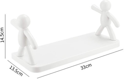 Manav Wall Mounted Shelf, Bathroom Shelf Organizer, Multipurpose Wall Mount nrs7.273 Plastic Wall Shelf(Number of Shelves - 1, White)