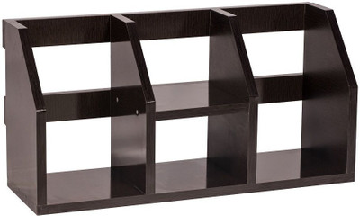 YESMOM Bookshelf for Office Desk, Book Shelf for Home Decor, Wooden, Space Saving. Wooden Wall Shelf(Number of Shelves - 6, Brown, Black)