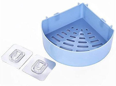 SJK (PACK OF 2)Self Adhesive Multi-Purpose Wall Hanging BATHROOM floating Shelf1.17 Plastic Wall Shelf(Number of Shelves - 2, Multicolor)