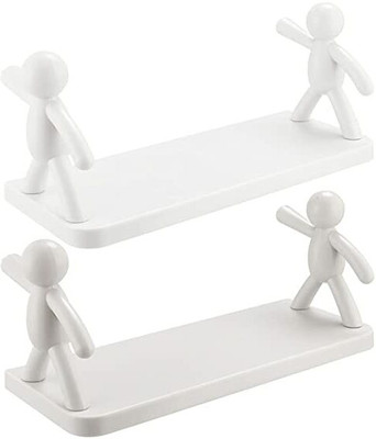 KHOOSHBU CREATION buddy floating shelves Plastic Wall Shelf(Number of Shelves - 1, White)
