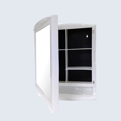 URBAN CHOICE medicine cabinet utility organizer rack shelf with mirror Plastic Wall Shelf(Number of Shelves - 6, White)