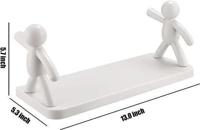 Manav Wall Mounted Shelf, Bathroom Shelf Organizer, Multipurpose Wall Mount NRS1.1993 Plastic Wall Shelf(Number of Shelves - 1, White)