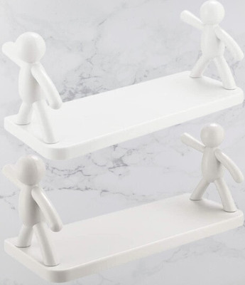 SHIVA Wall Hanging Bathroom Storage , Floating Wall Shelf NRS3.1663 Plastic Wall Shelf(Number of Shelves - 1, White)