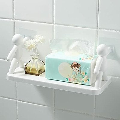 CoreValues Buddy Floating Wall Shelf Pack Of 1 Plastic Wall Shelf(Number of Shelves - 1, White)