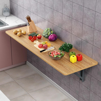 lukzer MT-001 Oak Brown Foldable Shelf Particle Board Wall Shelf(Number of Shelves - 1, Beige)