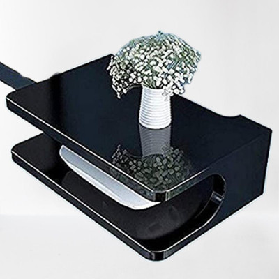 AmazingShopee wifi router set top box stand MDF (Medium Density Fiber) Wall Shelf(Number of Shelves - 2, Black, Brown, White)