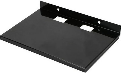 Aquafit set top box stand/remote stand/ wifi router/ AC remote Iron Wall Mount Shelf Plastic Wall Shelf(Number of Shelves - 1, Black)