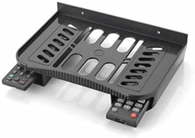PROLONG Wall Mount Router Stand Set top Box Stand Setup Box Shelves Remote Holder Plastic Wall Shelf(Number of Shelves - 1, Black)