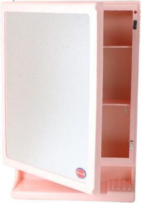 CIPLA PLAST New Look Plastic Multipurpose Cabinet | Storage Organiser | Wall Mounted | Polypropylene Wall Shelf(Number of Shelves - 5, Pink)
