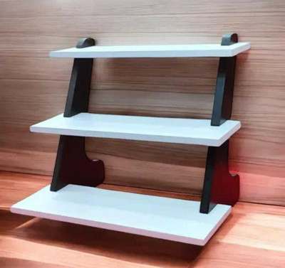 T M A TRADER Kitchen Rack, Shelf Box shelf, Wooden Kitchen 3, Shelf MDF (Medium Density Fiber) Wall Shelf(Number of Shelves - 3, Black, White)