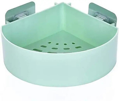 SJK Self Adhesive Multi-Purpose Wall Hanging BATHROOM floating Shelf Plastic Wall Shelf(Number of Shelves - 1, Multicolor)