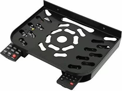 Alliswelltoo Setup box stand Plastic Wall Shelf(Number of Shelves - 1, Black)