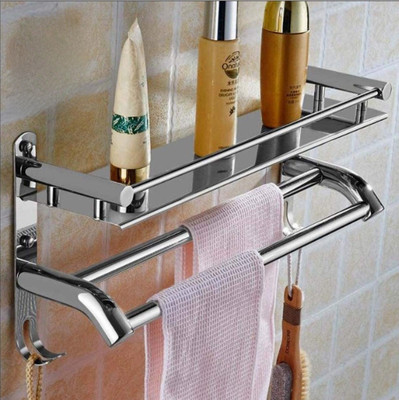 Well Set by Multi use Rack Bathroom/Kitchen/ (Number of Shelves - 1,) Silver Towel Holder(Stainless Steel)