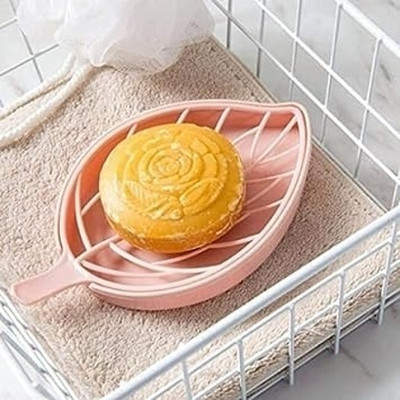 KRAZE Pack of 2Leaf Shape Self Draining Bar Soap Holder x2.16(Multicolor)