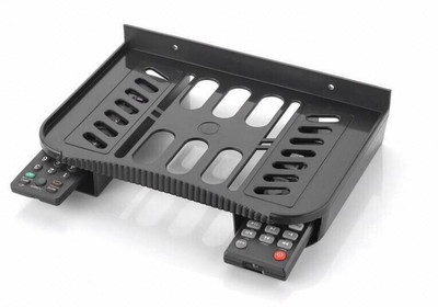 Bikauaa Unbreakable Set Top box Stand Strong and Rustproof Wi-Fi Stand Plastic Wall Shelf(Number of Shelves - 2, Black)
