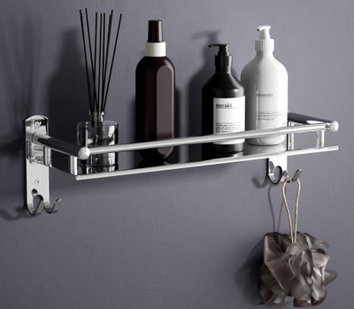 GRIVAN SS Bathroom Shelf Organizer, Hanger,Holder,Rack,Stand Bathroom Accessories(Silver)