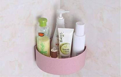 SJK (PACK OF 2)Self Adhesive Multi-Purpose Wall Hanging BATHROOM floating Shelf1.181 Plastic Wall Shelf(Number of Shelves - 2, Multicolor)