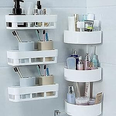 KYASO Plastic Wall Shelf(Number of Shelves - 6, White)