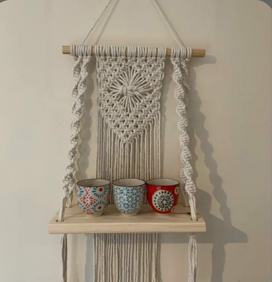 GVIKA GV-001 Wooden Wall Shelf(Number of Shelves - 1, White)