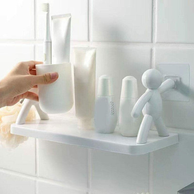 decoroid Multipurpose Wall Mount Self Adhesive Floating Shelf 11.1373 Plastic Wall Shelf(Number of Shelves - 1, White)