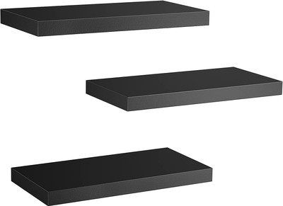 kassar (KASSAR) NEW TRANDING 3 FATTI SHELVES USE FOR HOM EDECORATION MDF (Medium Density Fiber) Wall Shelf(Number of Shelves - 3, Black)