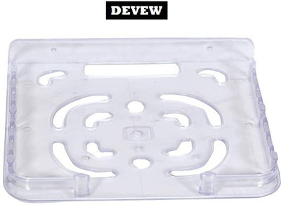 Devew 7x9 Inch Unbreakable Set Top Box Stand and Wifi Stand with Border Acrylic Wall Shelf(Number of Shelves - 1, Clear)