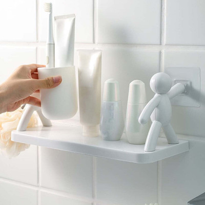 Manav Wall Mounted Shelf, Bathroom Shelf Organizer, Multipurpose Wall Mount MNRS22*361 Plastic Wall Shelf(Number of Shelves - 1, White)