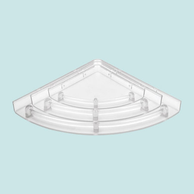 Aquabath UB-Corner Set 3 Pc. 7x7,9x9,11x11 Acrylic Wall Shelf(Number of Shelves - 3, White)