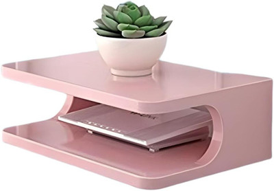 pinjowood RouterStandPink1 MDF (Medium Density Fiber) Wall Shelf(Number of Shelves - 2, Pink)
