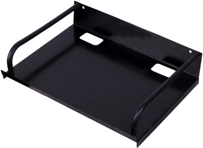 Bikauaa Setup Box Stand/DVR Stand/DTH Stand/DVD Player Stand / Wi-Fi Router Stand Iron Wall Shelf(Number of Shelves - 1, Black)