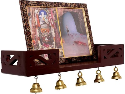 Star Handicrafts Wall shelf Home temple bell shelf temple home mandir pooja ghar MDF (Medium Density Fiber) Wall Shelf(Number of Shelves - 1, Brown)