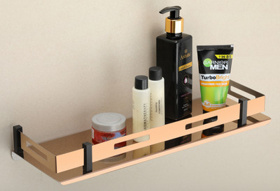 FORSQUARE HARDWARE PRODUCTS S.S. Rack shelf for Bathroom / Wall Shelf ( 5 x 12 inch ) (Pack of 1)(Rose gold) Stainless Steel Wall Shelf(Number of Shelves - 1, Black, Beige)