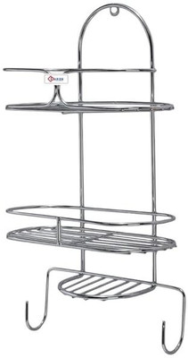 DARIEN Wall Mounted Storage Shelf for Toiletries, Shampoo & Towels | Rust-Resistant Stainless Steel Wall Shelf(Number of Shelves - 3, Steel)