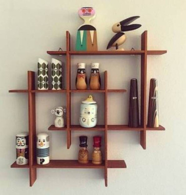 Eco Handicrafts Beautiful floating wall shelf Wooden Wall Shelf (Number of Shelves - 1, Brown) Wooden Wall Shelf(Number of Shelves - 1, Brown)