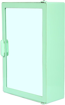 Delightful Decor bathroom cabinet with mirror Plastic Wall Shelf(Number of Shelves - 4, Green)