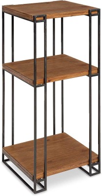 Indian Decor 45920 Classical Metal & MDF Wood Plant Stand/Wood Wooden, Iron Wall Shelf(Number of Shelves - 3, Brown)