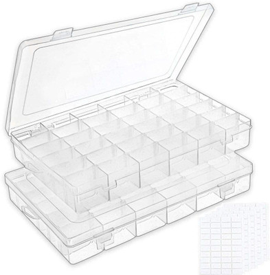 RadhaTex Plastic Utility Container  - 1000 ml(Pack of 2, Clear)