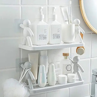SJK Plastic Wall Shelf(Number of Shelves - 1, White)