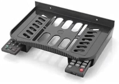 Vishwa enterprise TV Setup Box and Remote Stand Wall mount Rack Shelf Plastic Wall Shelf(Number of Shelves - 1, Black)