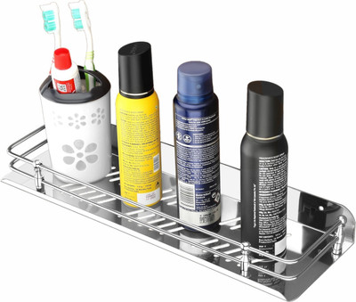 Flipkart SmartBuy Anti-Rust Bathroom Shelf(12 Inch)/Kitchen Shelf/Basin Shelf/Bathroom Accessories Stainless Steel Wall Shelf(Number of Shelves - 1, Silver)